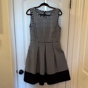 Calvin Klein Black and White Houndstooth Mini Dress